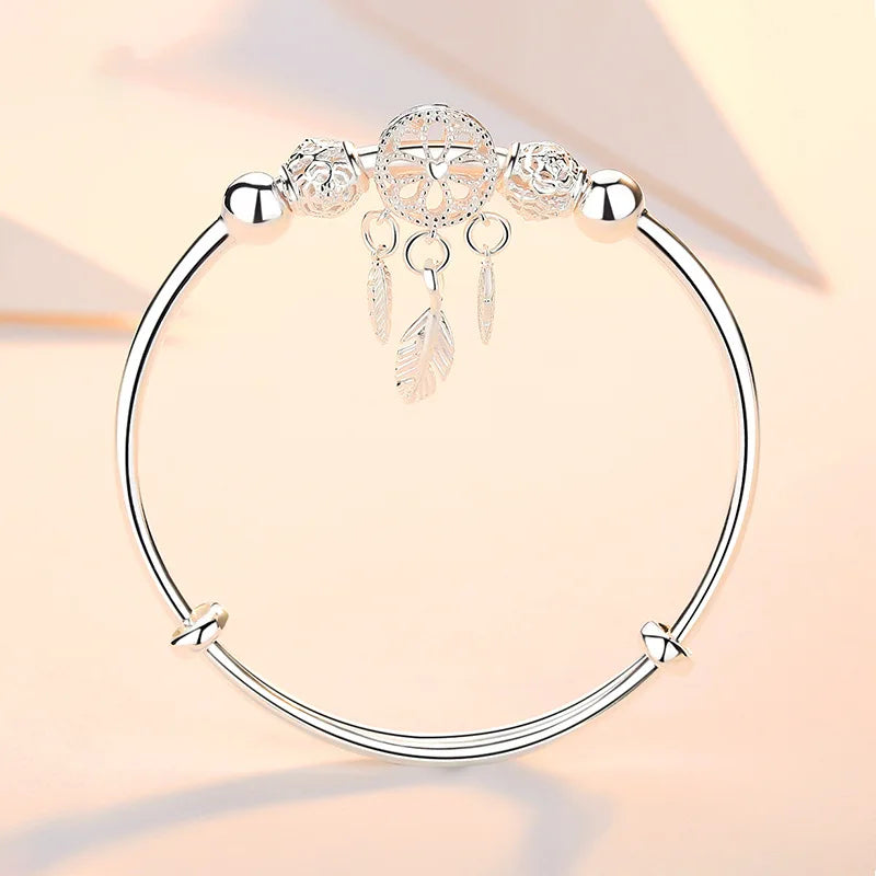 Adjustable Charm Bracelet – 925 Sterling Silver