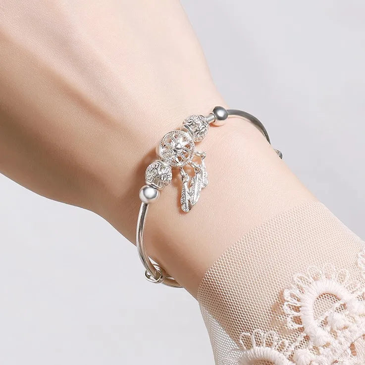 Adjustable Charm Bracelet – 925 Sterling Silver