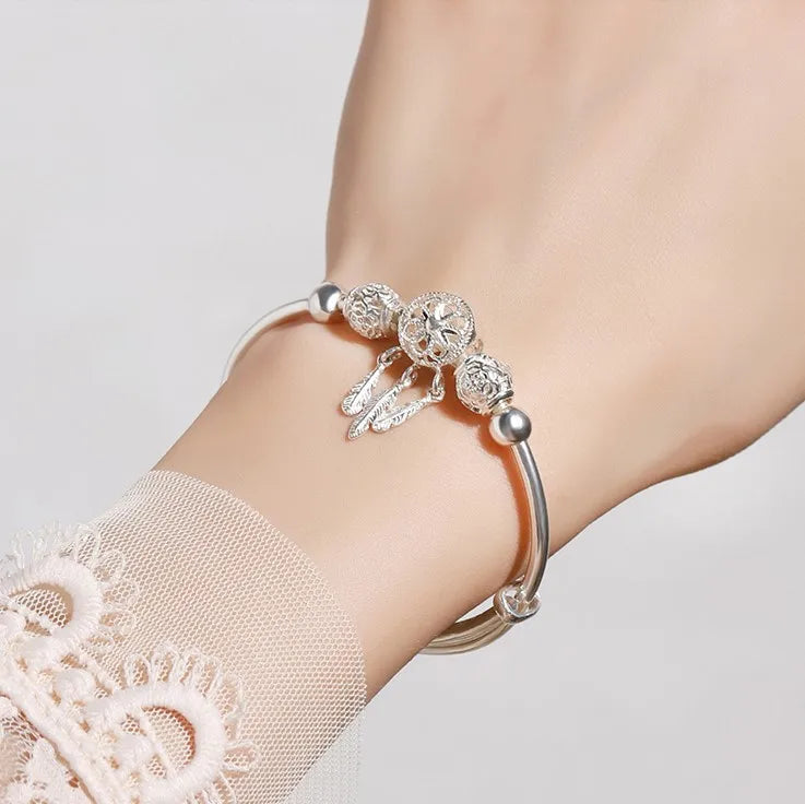 Adjustable Charm Bracelet – 925 Sterling Silver