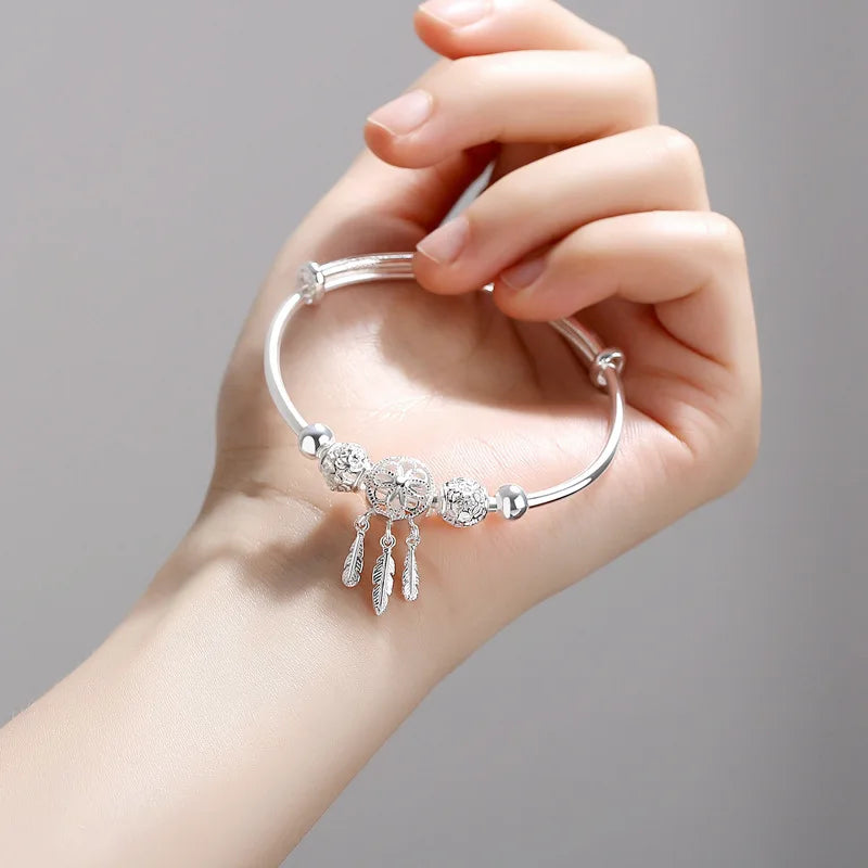 Adjustable Charm Bracelet – 925 Sterling Silver