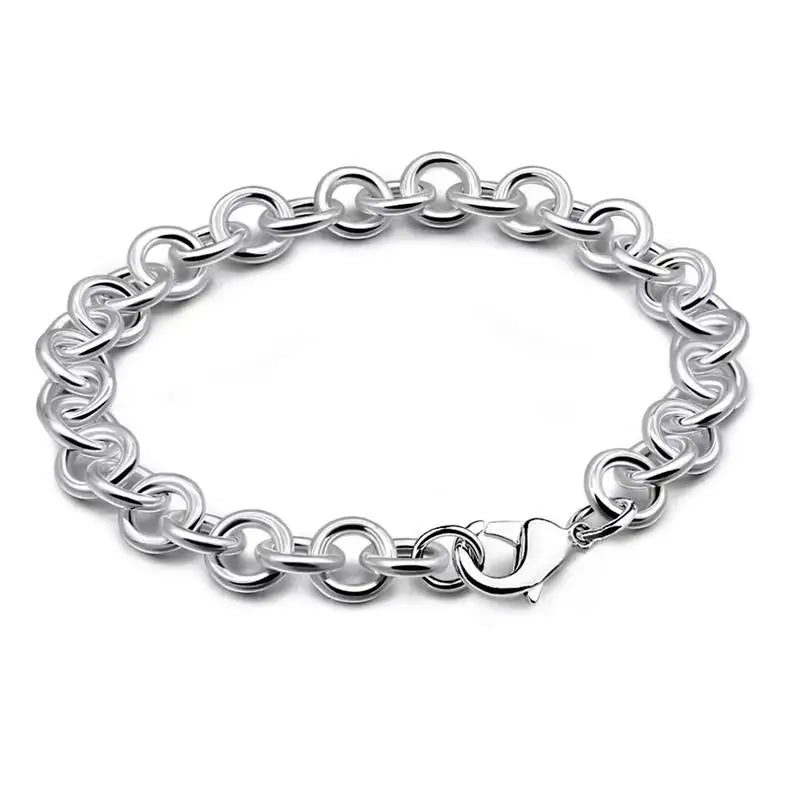 Chain Bracelet with Buckle – 925 Sterling Silver
