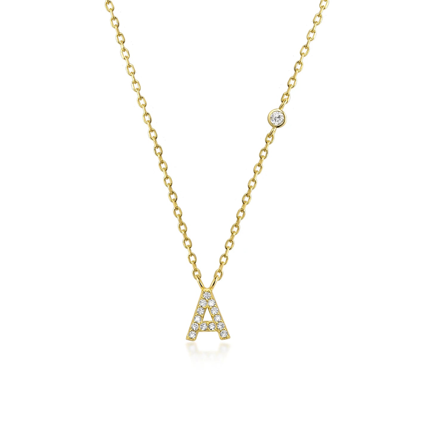 Initial Pendant Necklace – Elegant 925 Sterling Silver