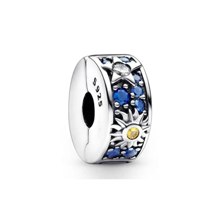 Blue Moon & Stars – 925 Sterling Silver