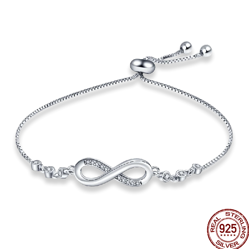 Infinity Glow Bracelet  –  925 Sterling Silver