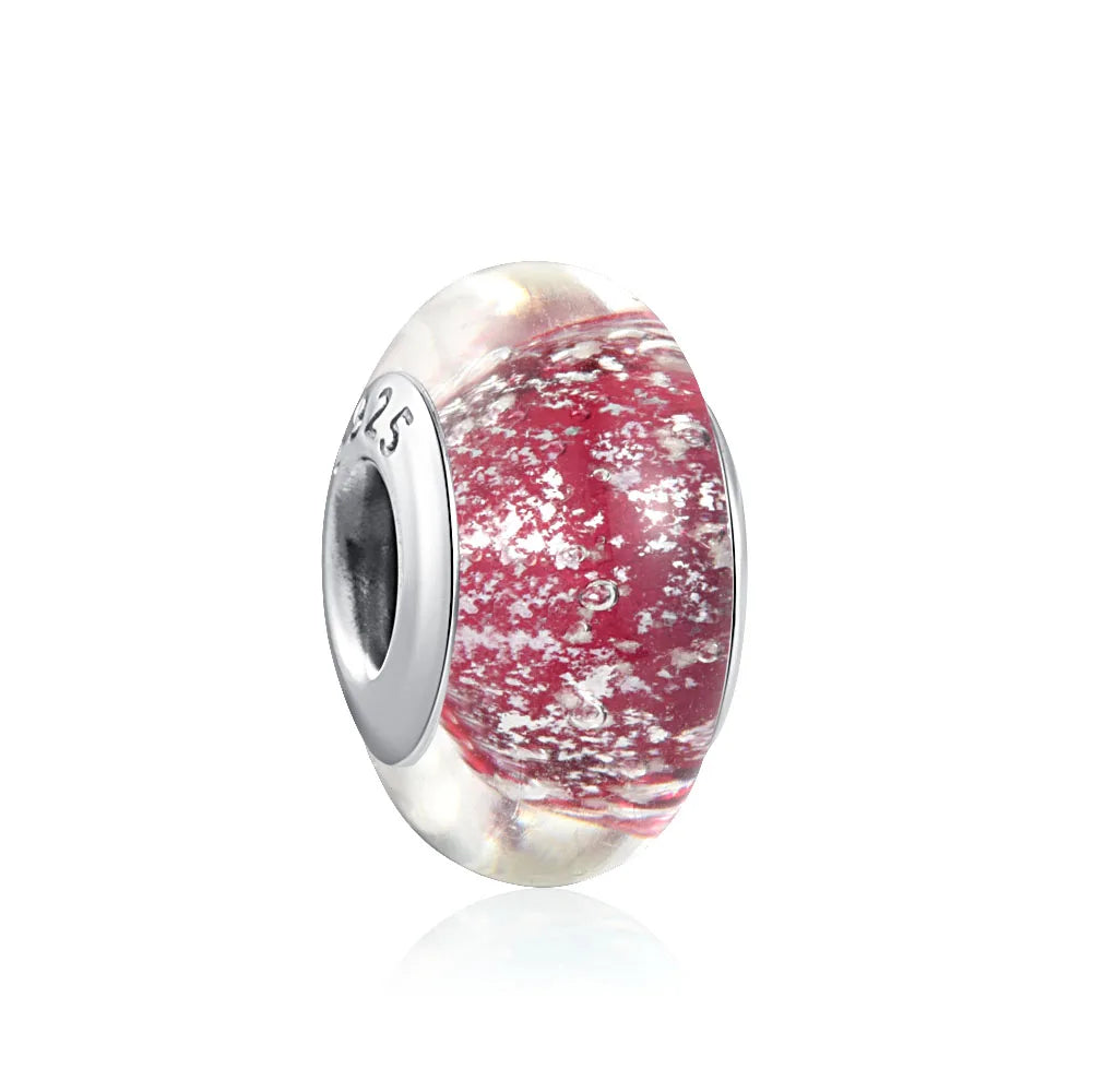 Murano Glass & Heart Charms – 925 Sterling Silver