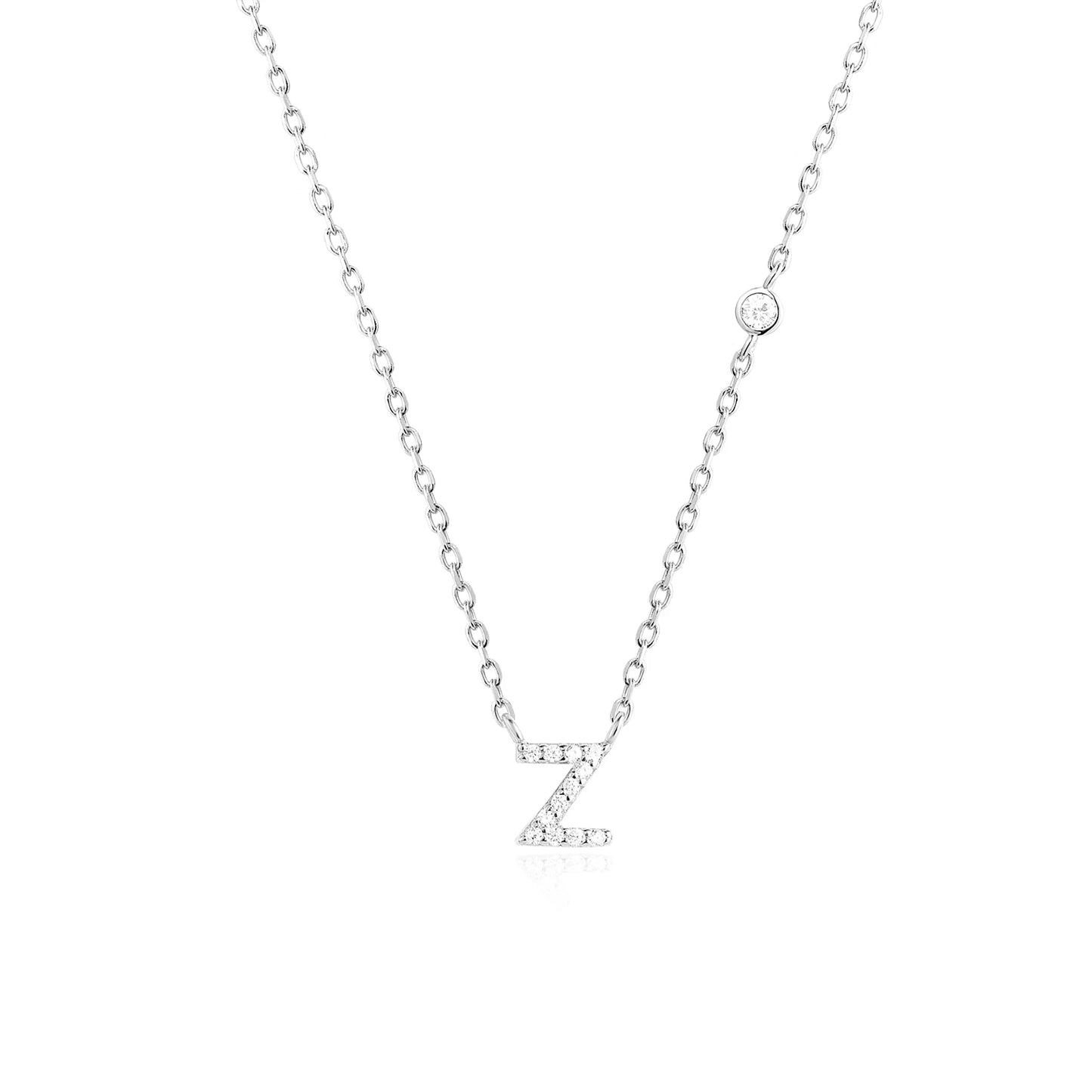 Initial Pendant Necklace – Elegant 925 Sterling Silver