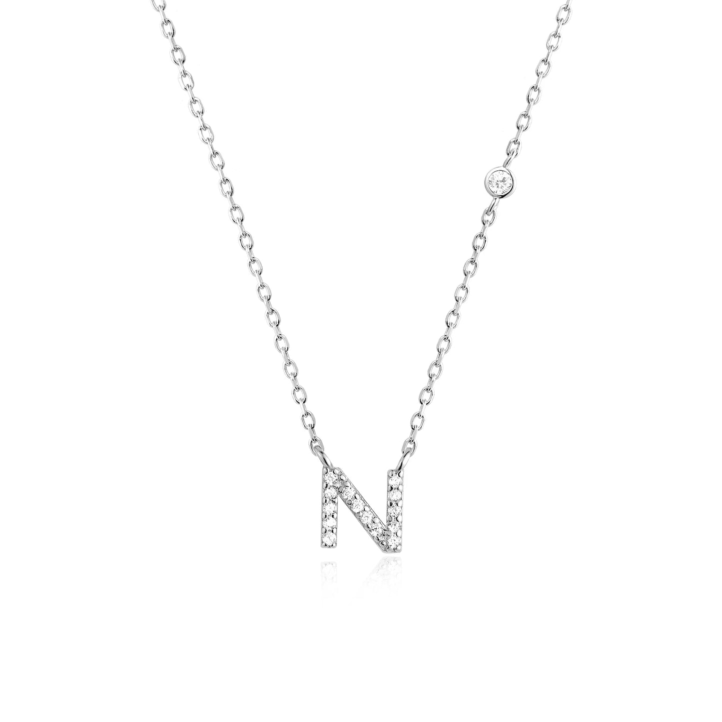 Initial Pendant Necklace – Elegant 925 Sterling Silver