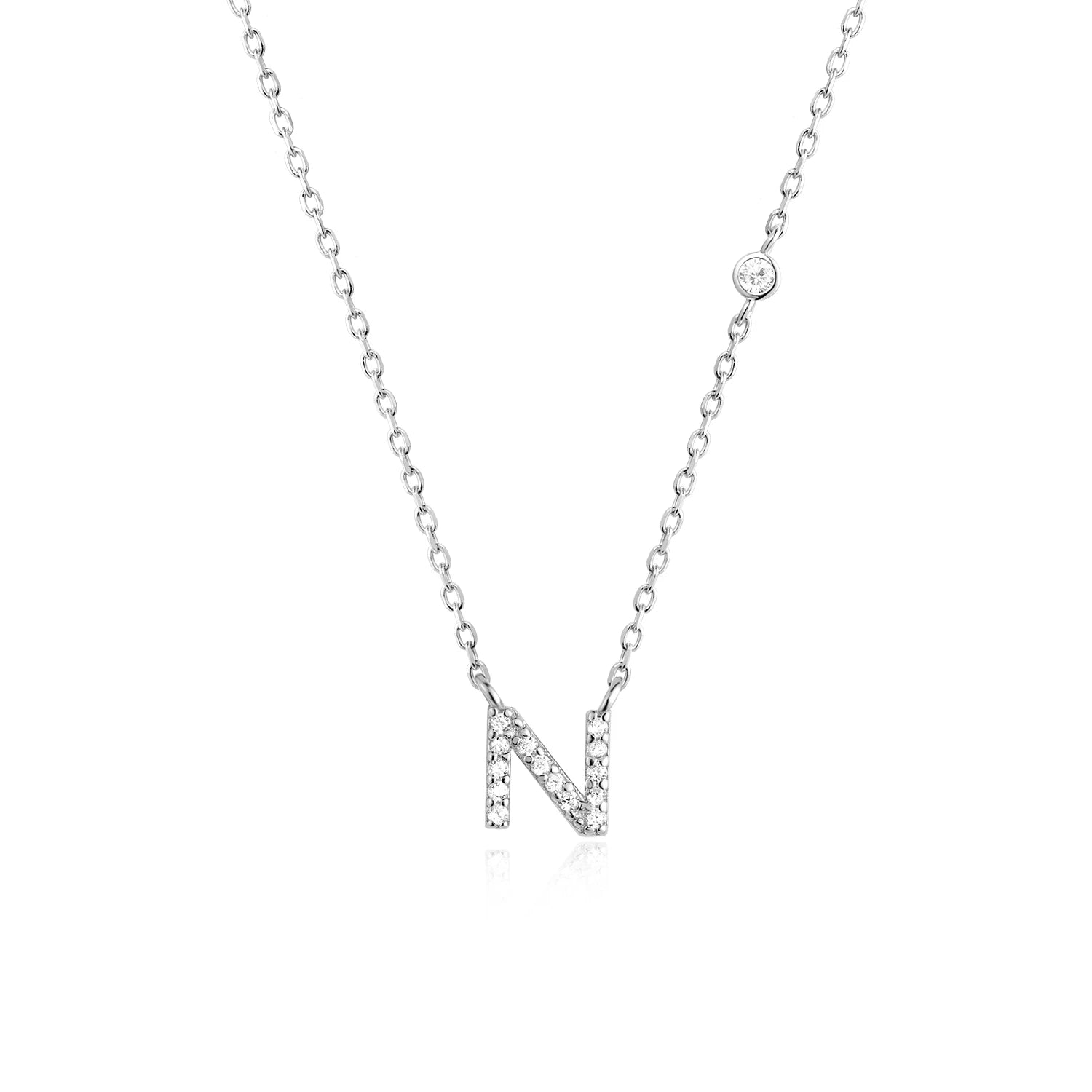 Initial Pendant Necklace – Elegant 925 Sterling Silver