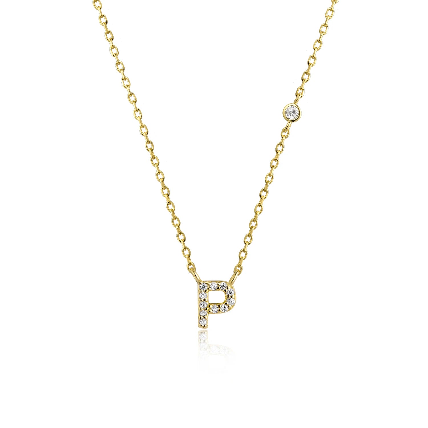 Initial Pendant Necklace – Elegant 925 Sterling Silver