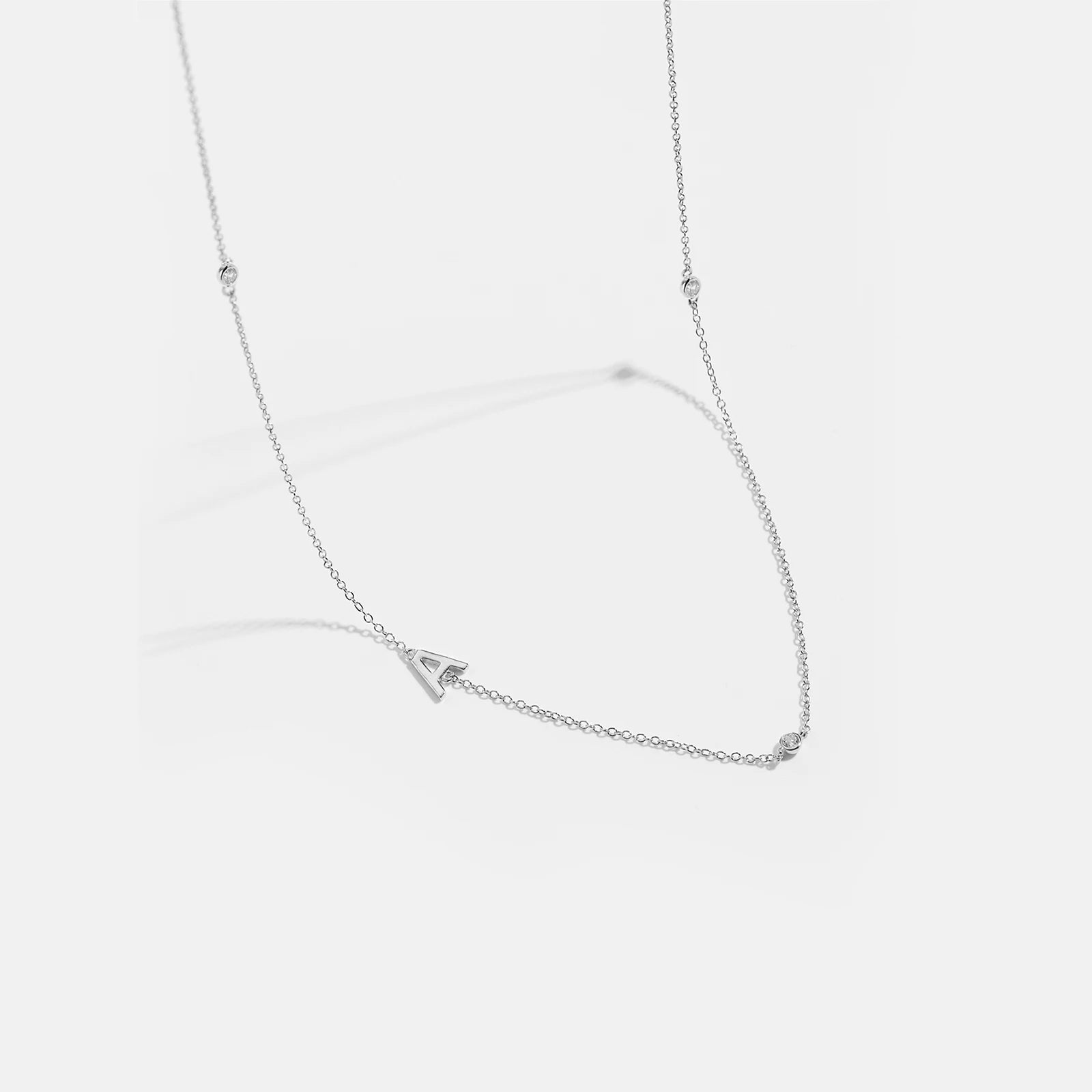 Gold Letter Pendant Choker – 925 Sterling Silver