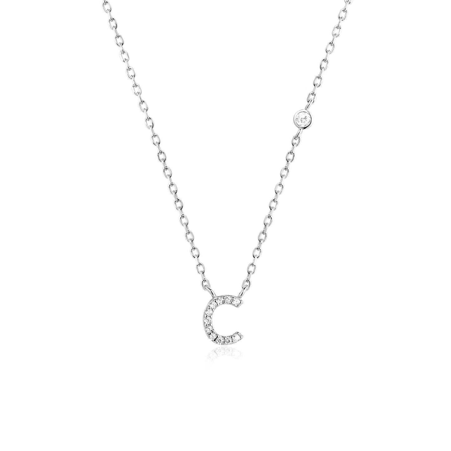 Initial Pendant Necklace – Elegant 925 Sterling Silver