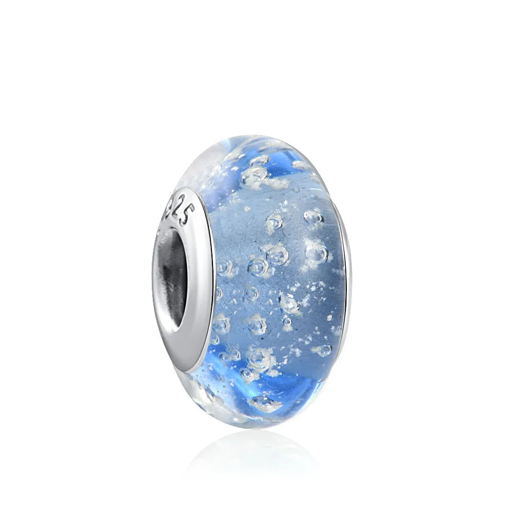 Murano Glass & Heart Charms – 925 Sterling Silver