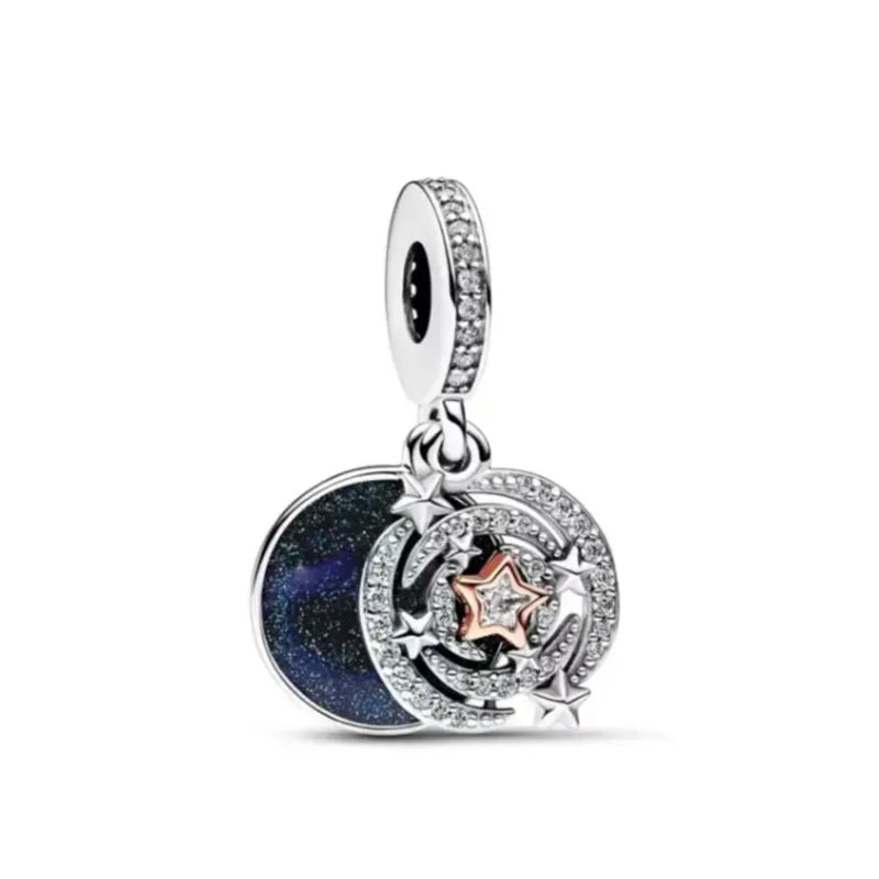 Blue Moon & Stars – 925 Sterling Silver