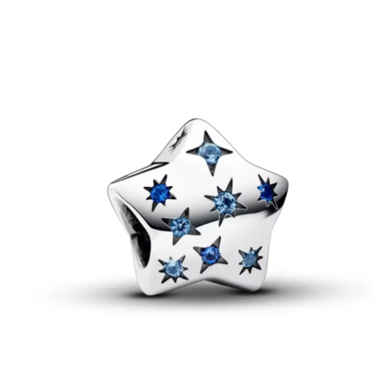 Blue Moon & Stars – 925 Sterling Silver