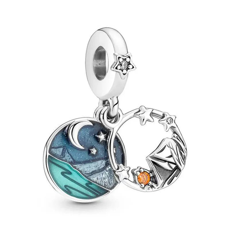Blue Moon & Stars – 925 Sterling Silver