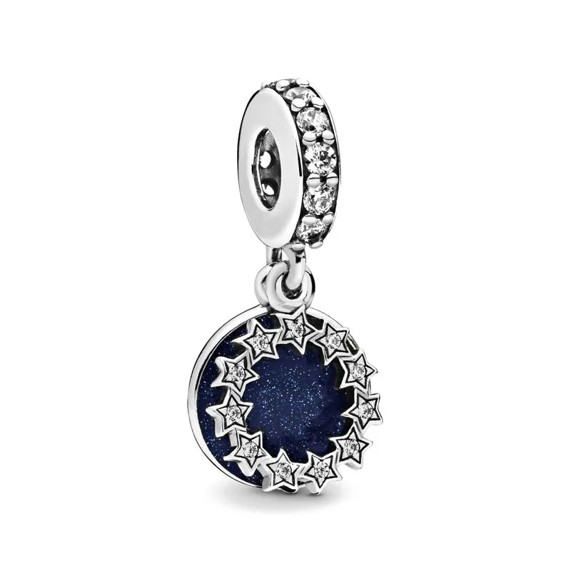 Blue Moon & Stars – 925 Sterling Silver
