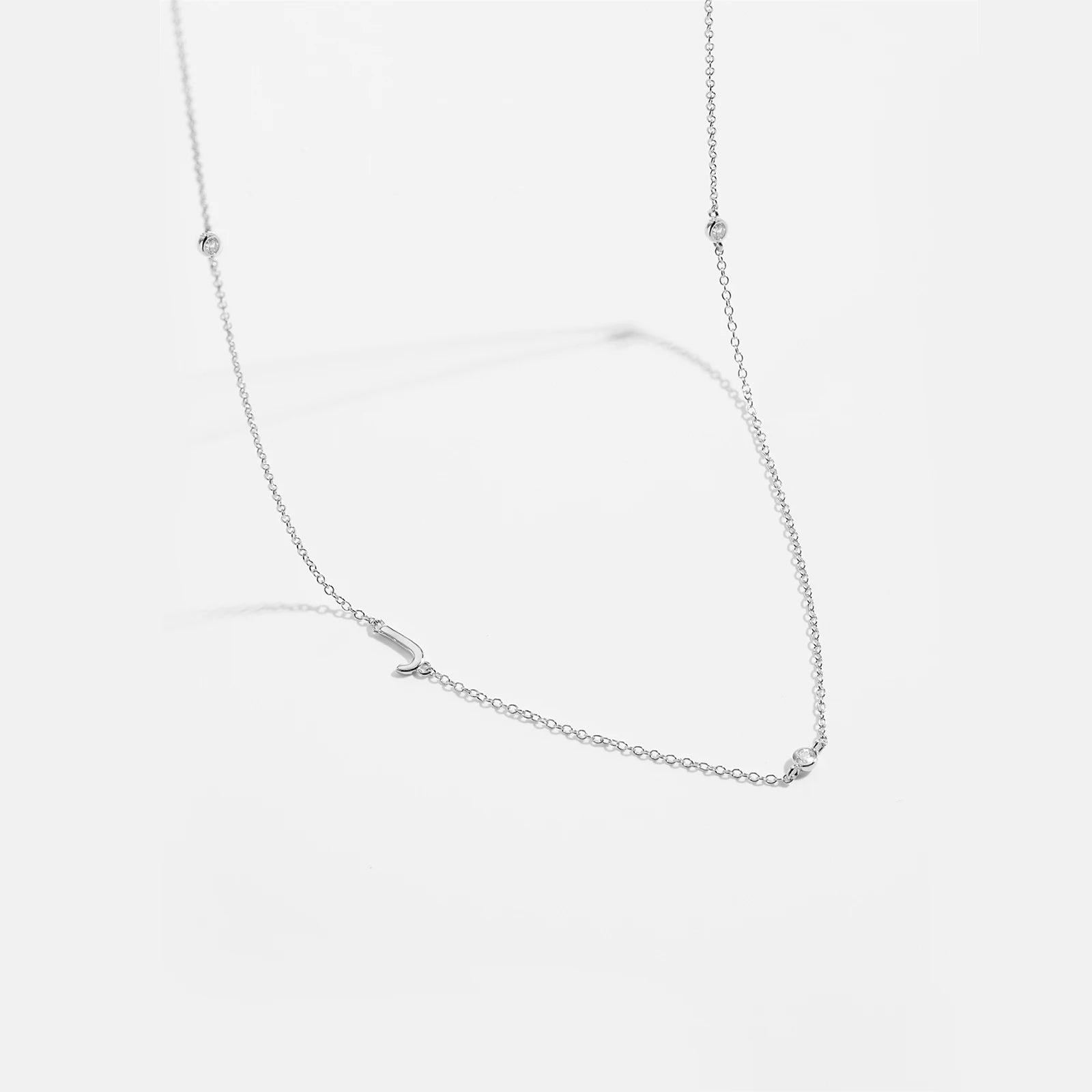 Gold Letter Pendant Choker – 925 Sterling Silver