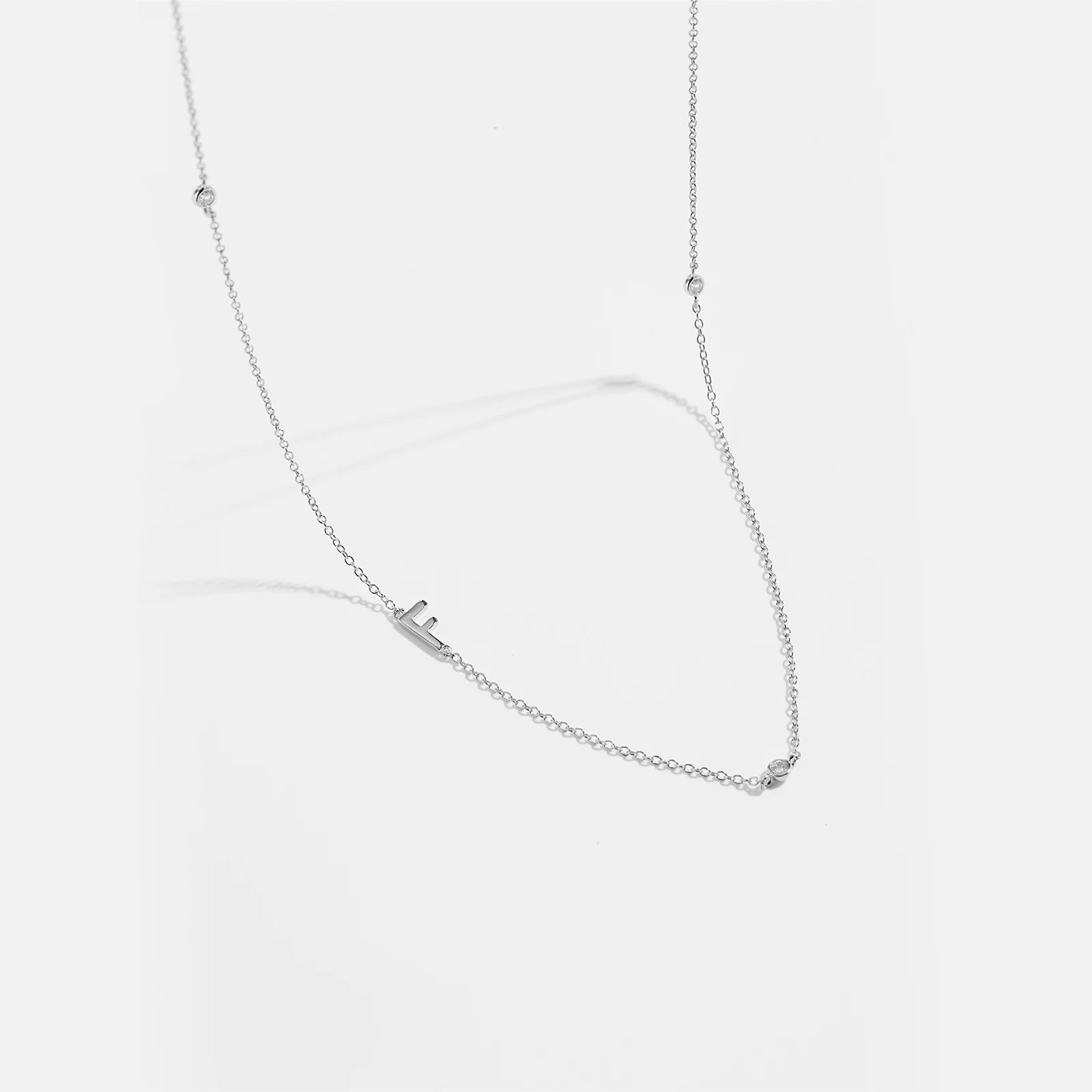 Gold Letter Pendant Choker – 925 Sterling Silver