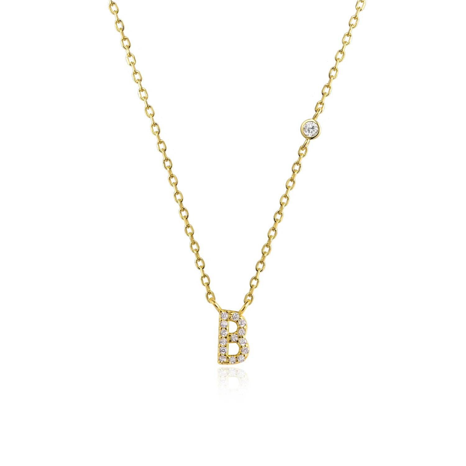 Initial Pendant Necklace – Elegant 925 Sterling Silver