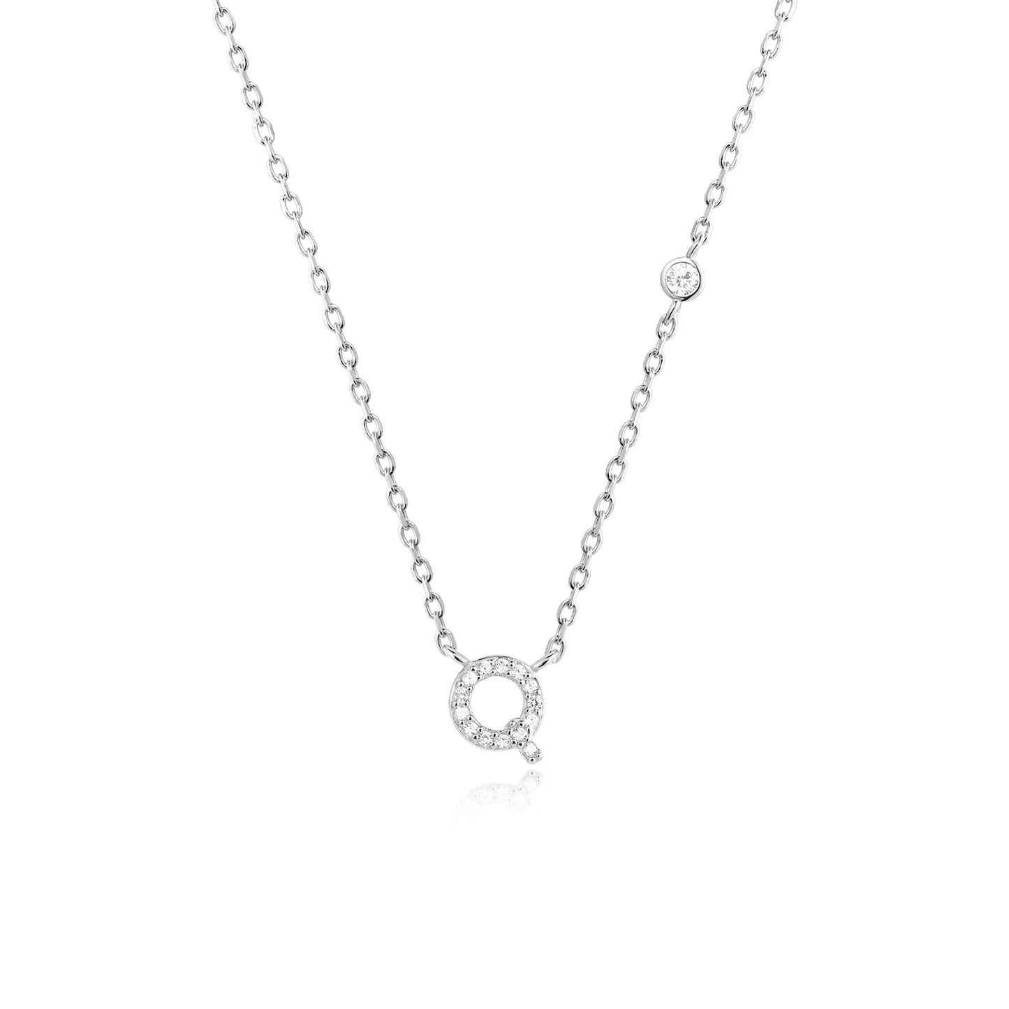 Initial Pendant Necklace – Elegant 925 Sterling Silver