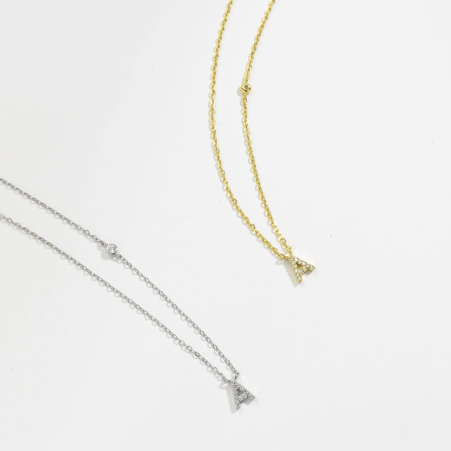 Initial Pendant Necklace – Elegant 925 Sterling Silver
