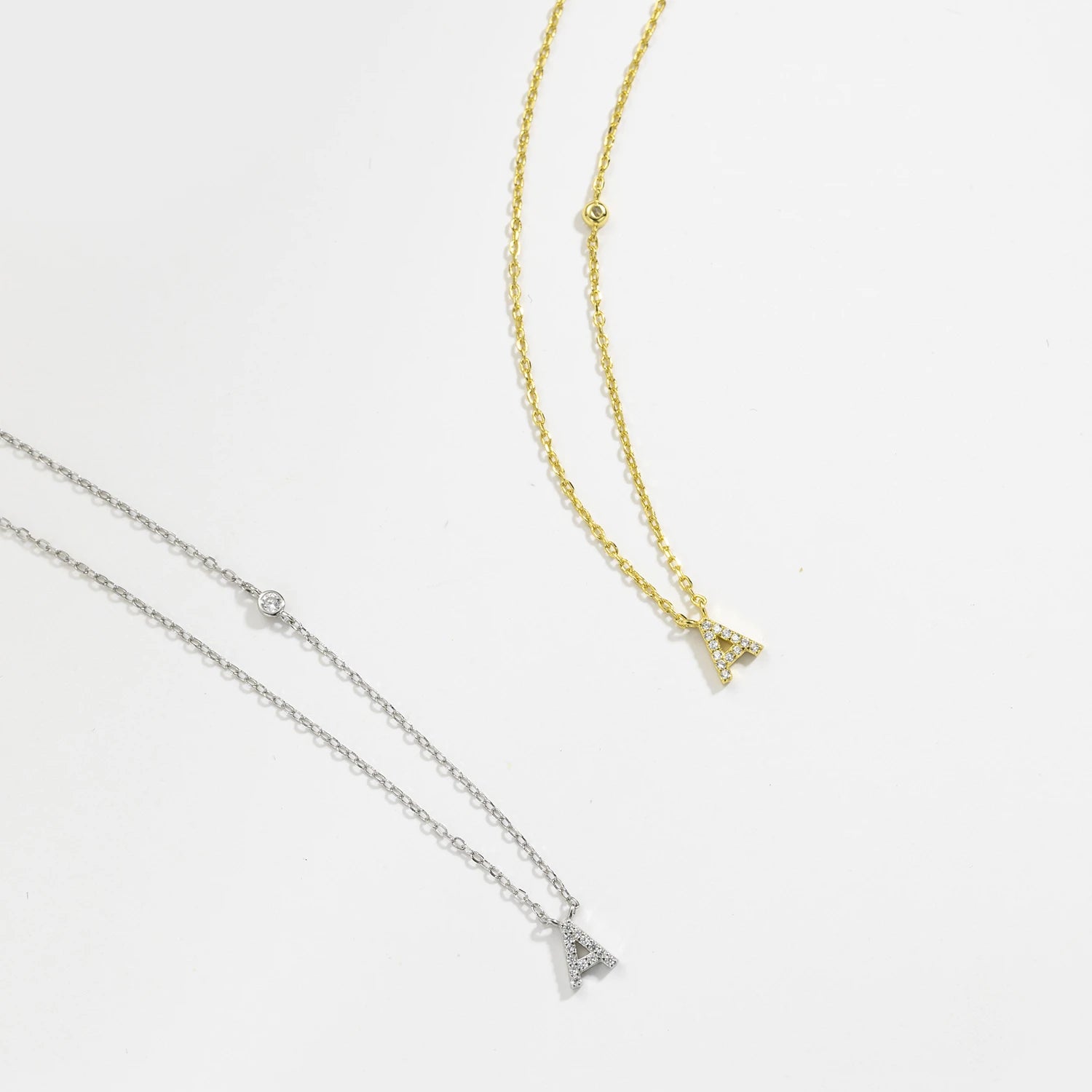 Initial Pendant Necklace – Elegant 925 Sterling Silver