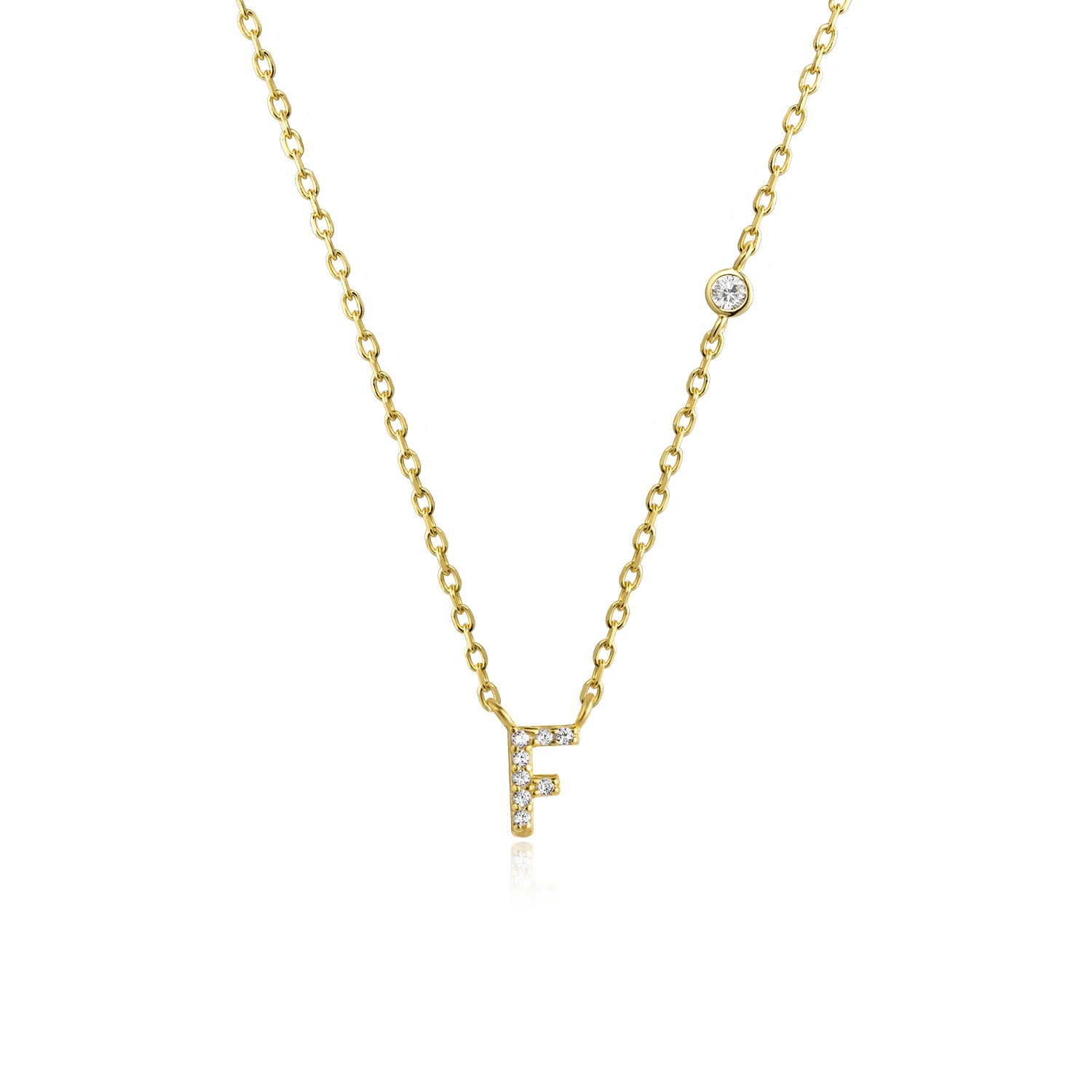 Initial Pendant Necklace – Elegant 925 Sterling Silver
