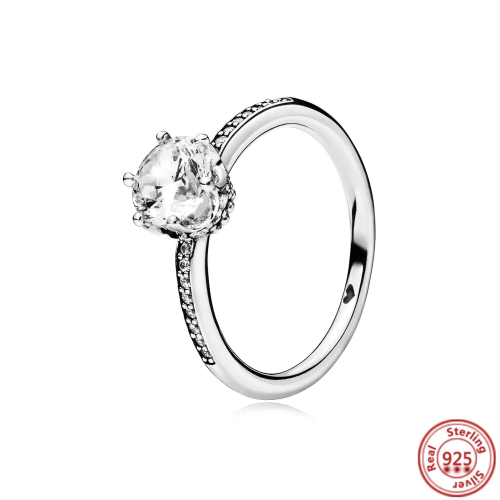 Sparkling Zircon Wings & Floral Detail – 925 Sterling Silver
