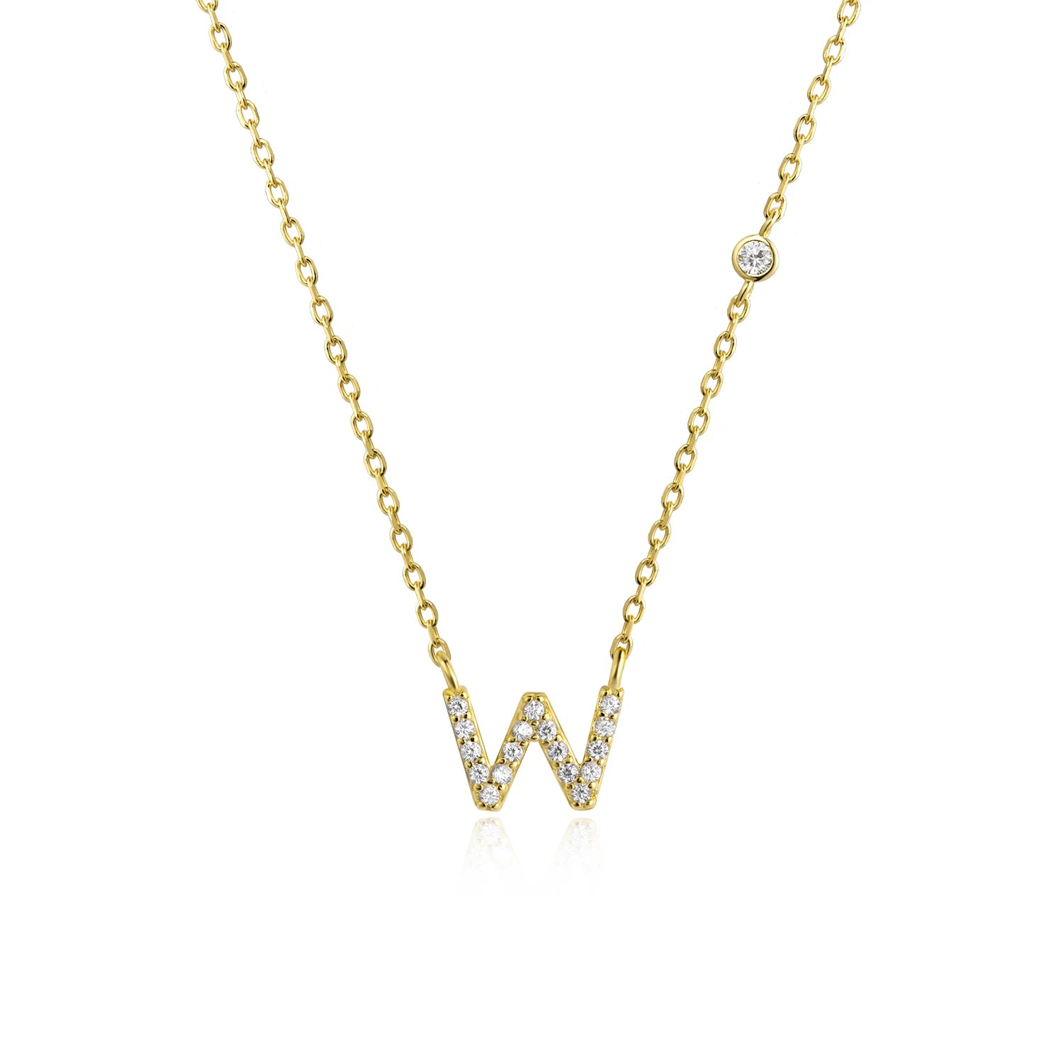 Initial Pendant Necklace – Elegant 925 Sterling Silver