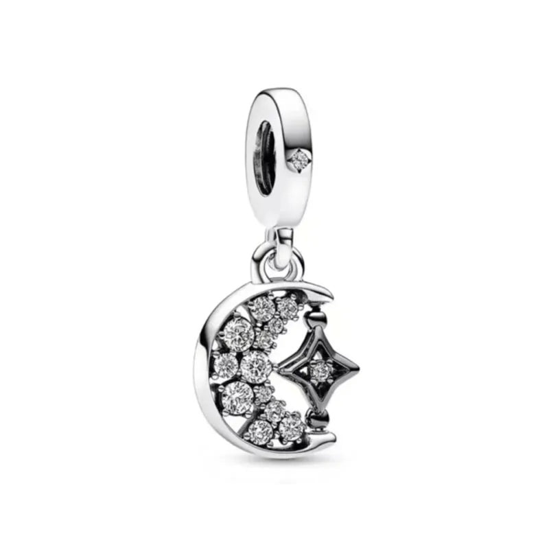 Blue Moon & Stars – 925 Sterling Silver