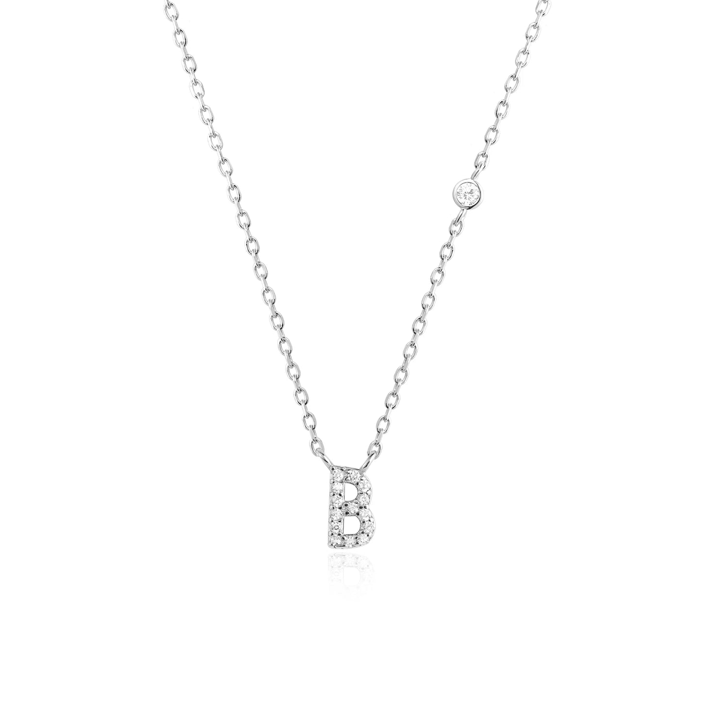 Initial Pendant Necklace – Elegant 925 Sterling Silver
