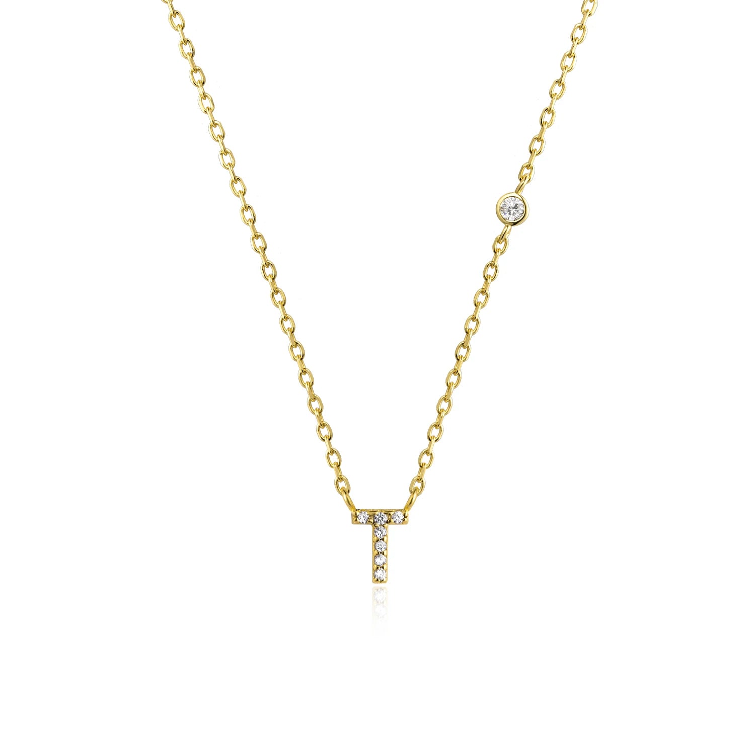 Initial Pendant Necklace – Elegant 925 Sterling Silver