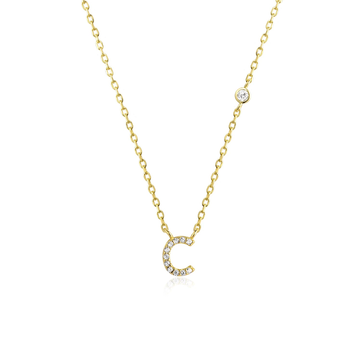 Initial Pendant Necklace – Elegant 925 Sterling Silver