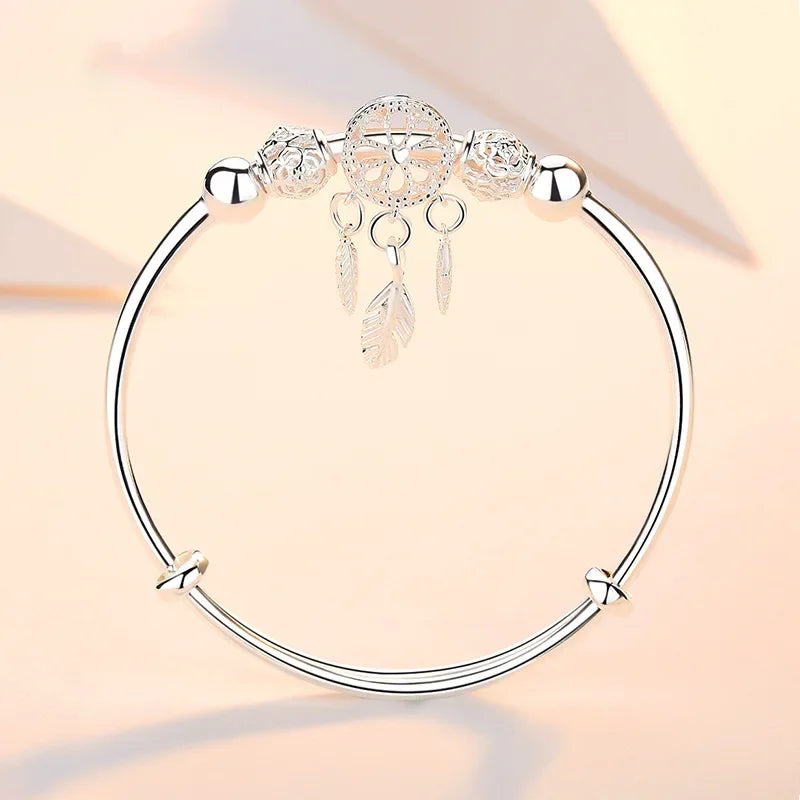 Adjustable Charm Bracelet – 925 Sterling Silver