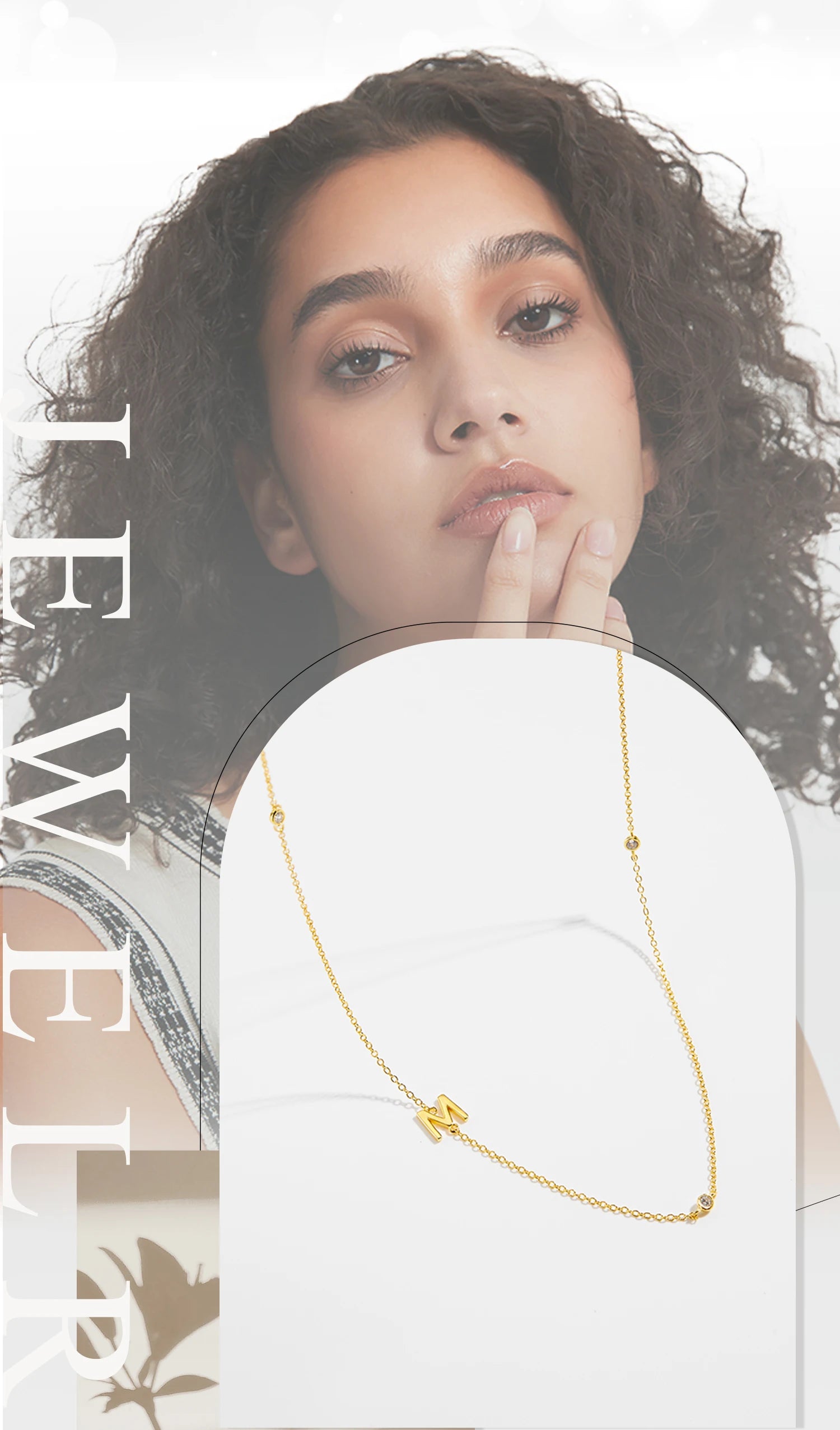 Gold Letter Pendant Choker – 925 Sterling Silver