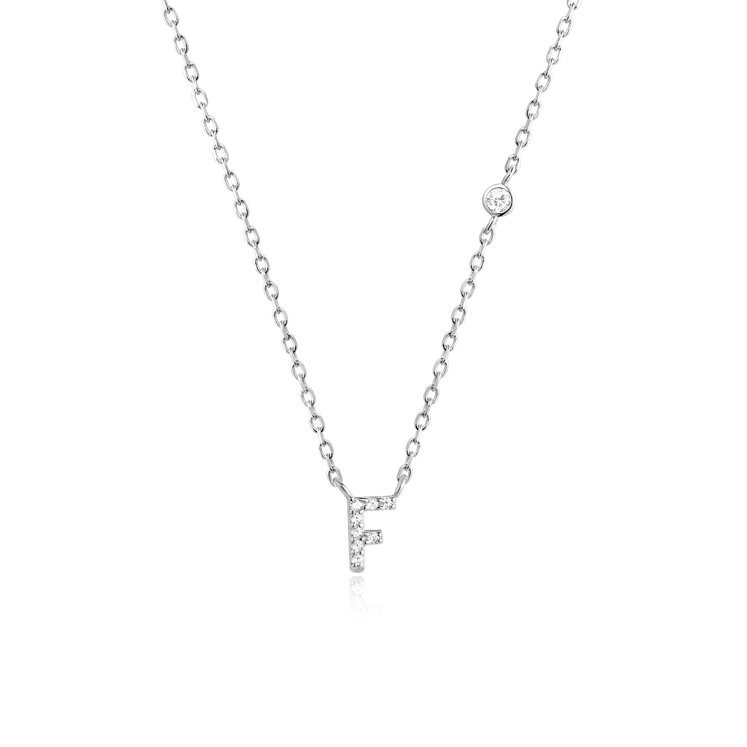 Initial Pendant Necklace – Elegant 925 Sterling Silver