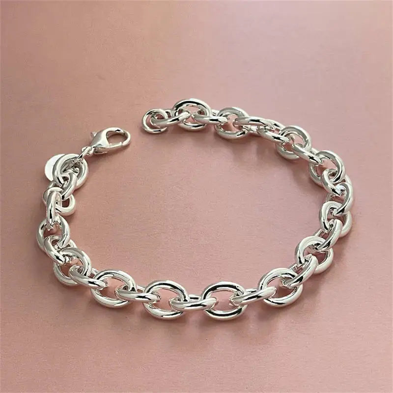 Chain Bracelet with Buckle – 925 Sterling Silver
