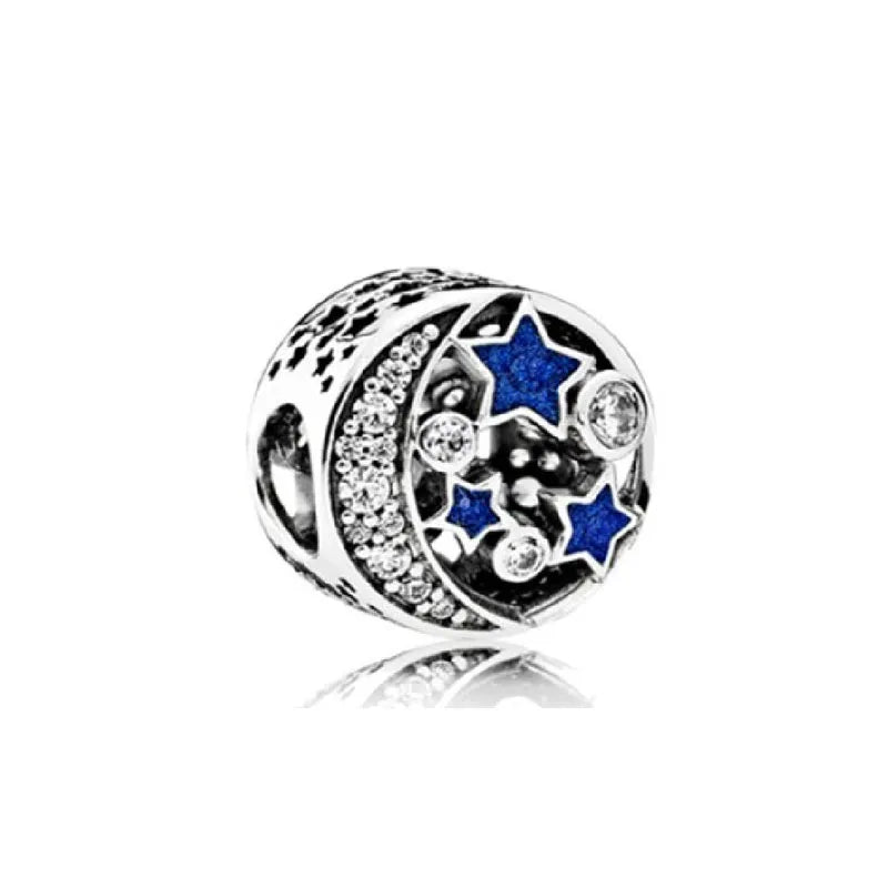 Blue Moon & Stars – 925 Sterling Silver