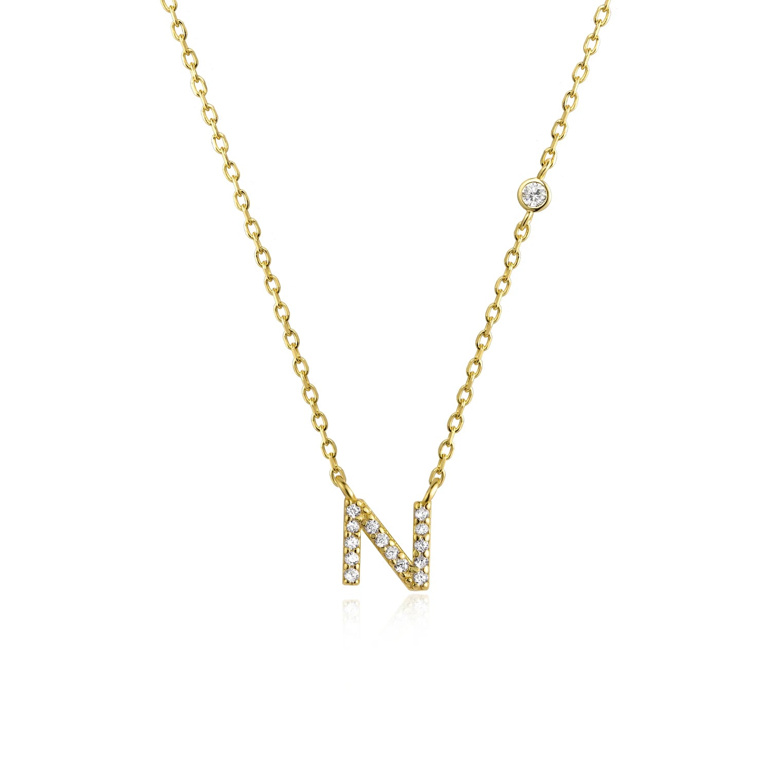 Initial Pendant Necklace – Elegant 925 Sterling Silver