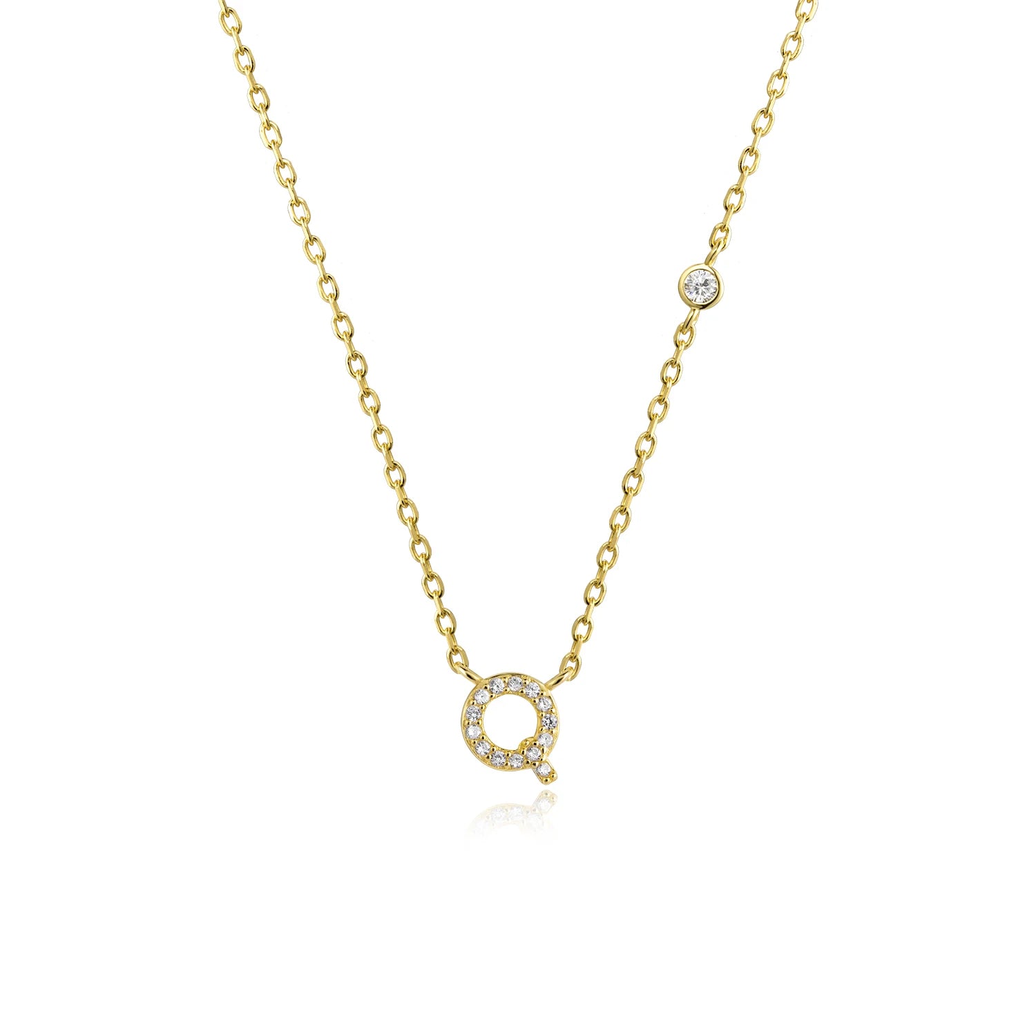 Initial Pendant Necklace – Elegant 925 Sterling Silver