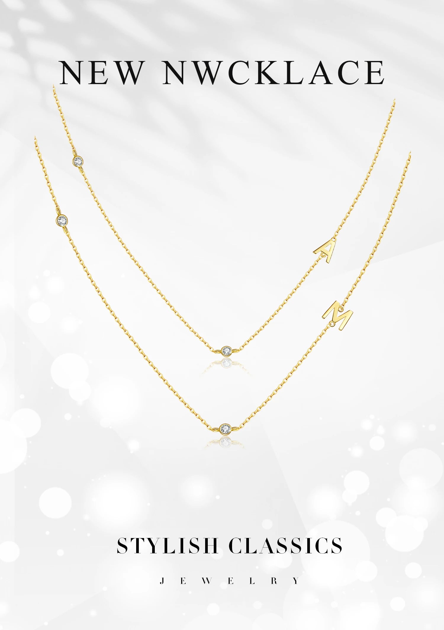 Gold Letter Pendant Choker – 925 Sterling Silver