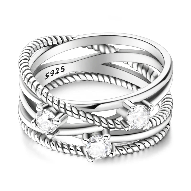 Spark 925 Sterling Silver Cocktail Ring