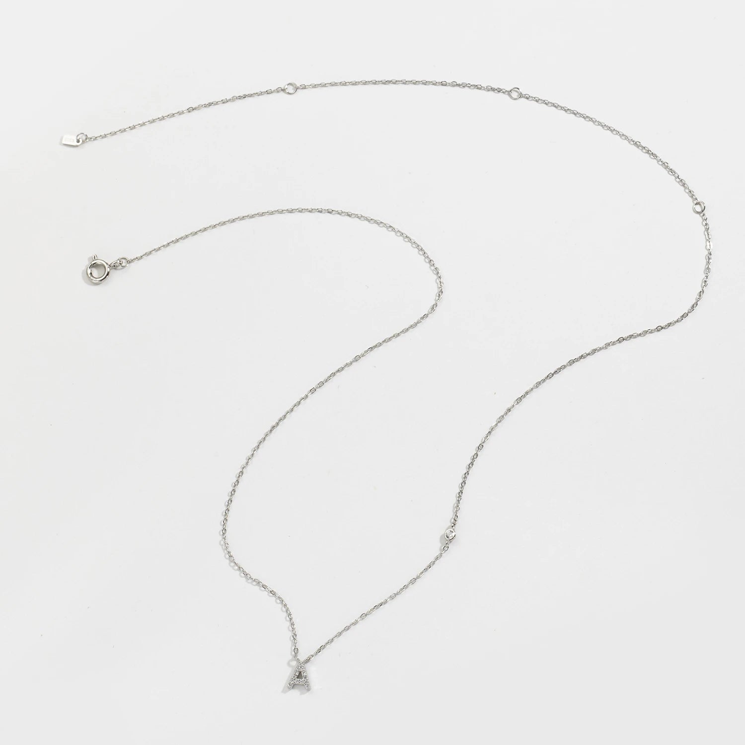 Initial Pendant Necklace – Elegant 925 Sterling Silver