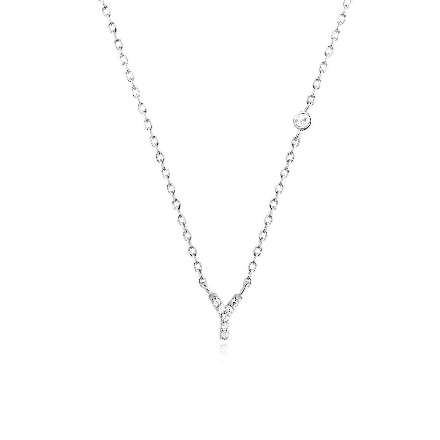 Initial Pendant Necklace – Elegant 925 Sterling Silver