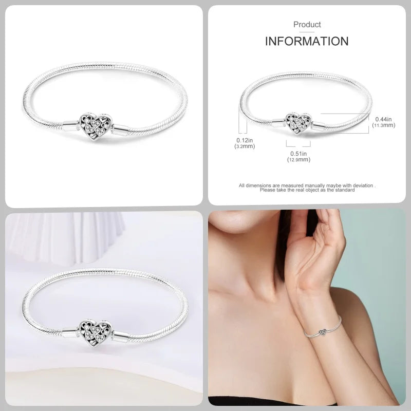 Infinity Glow Bracelet – 925 Sterling Silver