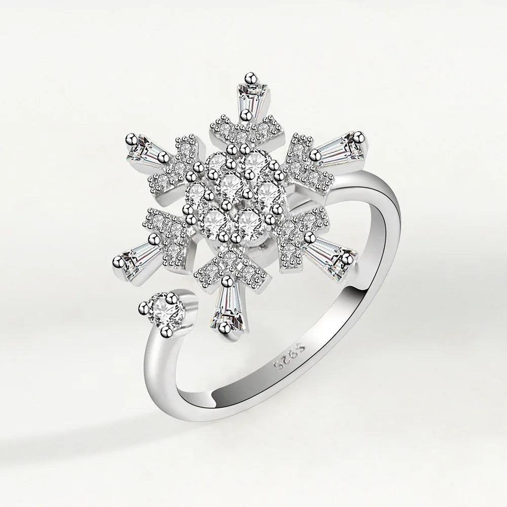 Sunflower Rotatable Ring Sterling Silver