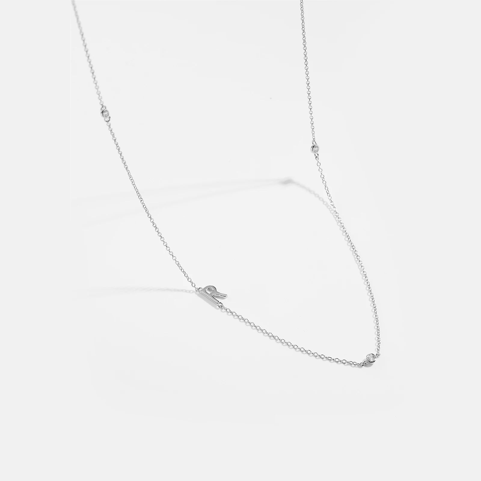 Gold Letter Pendant Choker – 925 Sterling Silver