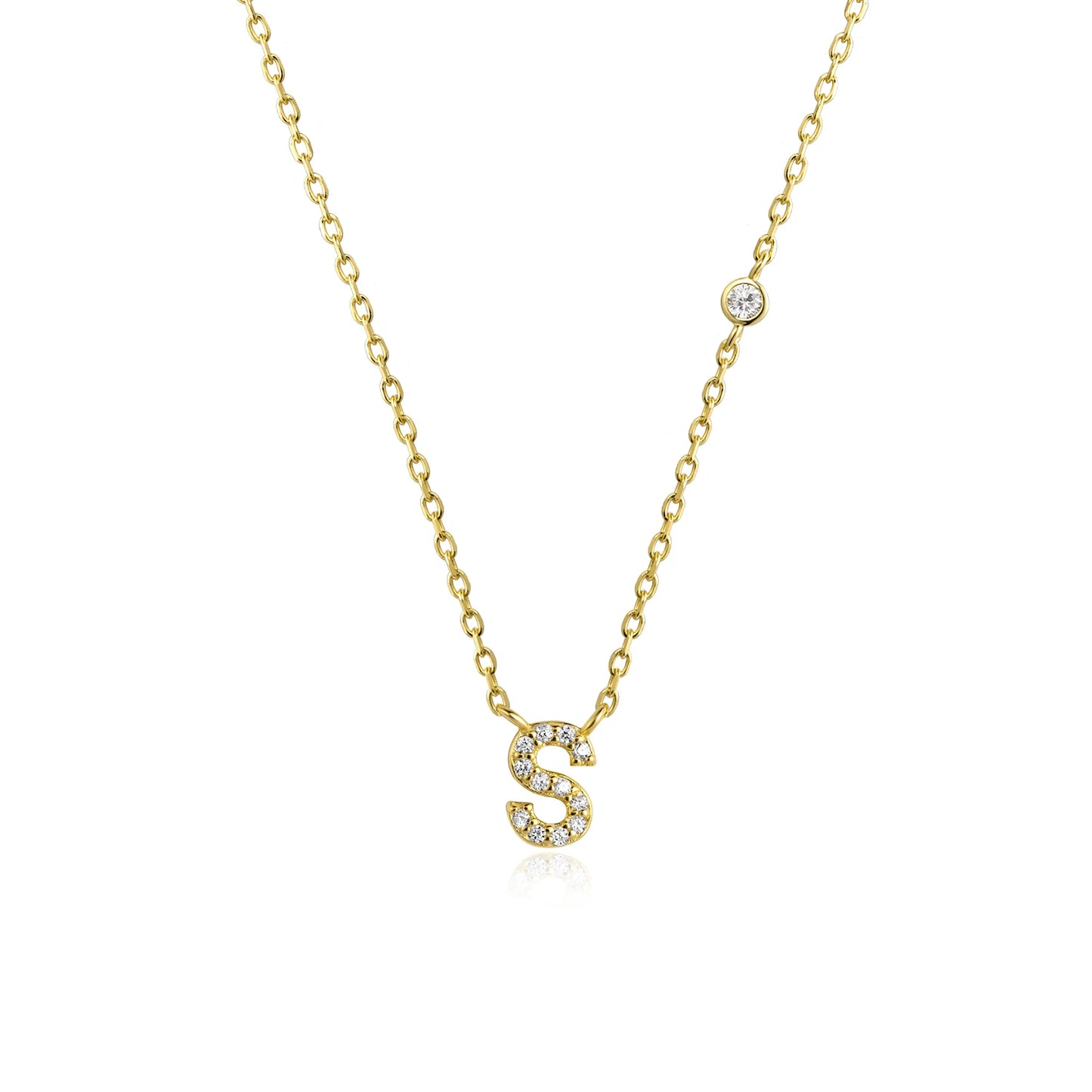 Initial Pendant Necklace – Elegant 925 Sterling Silver