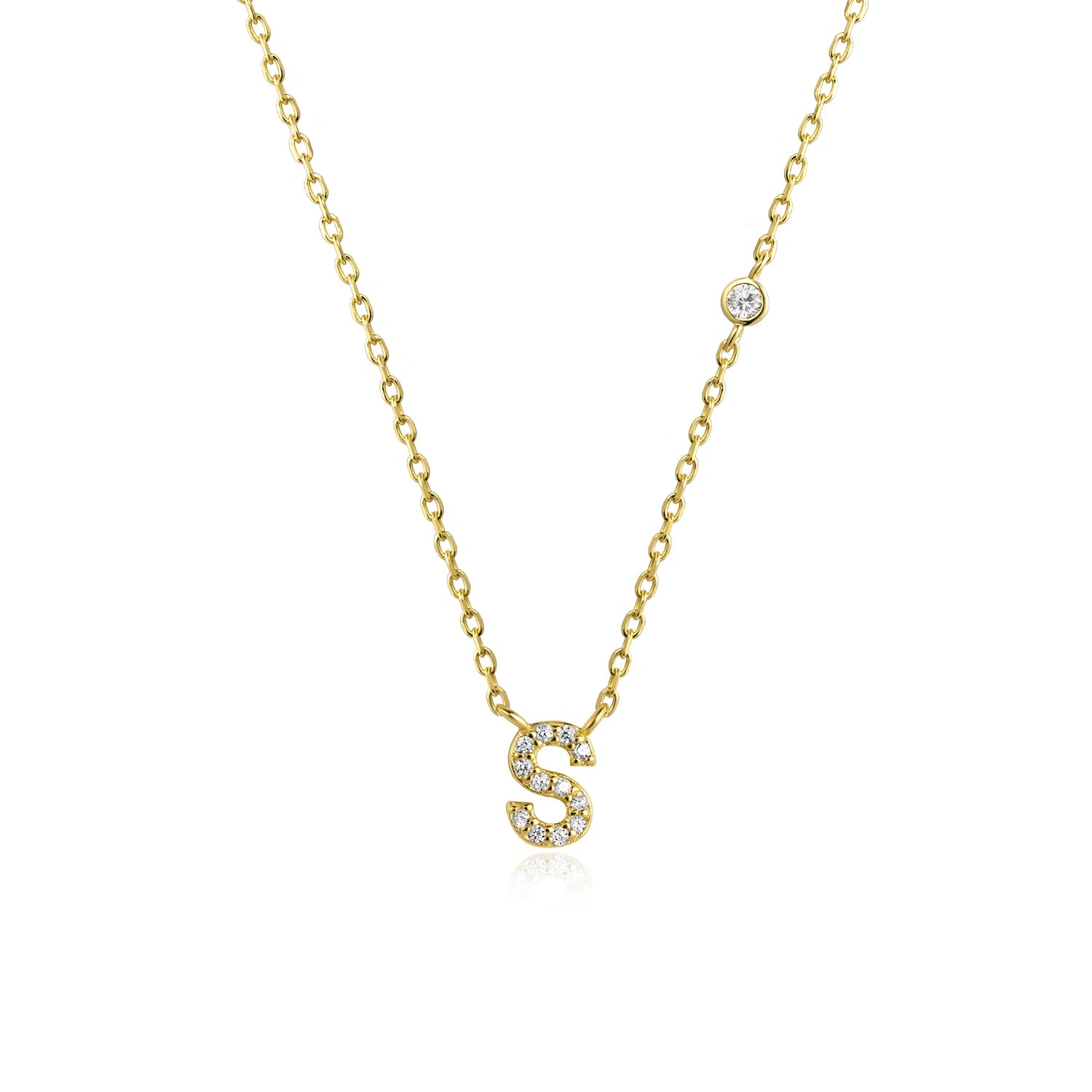 Initial Pendant Necklace – Elegant 925 Sterling Silver