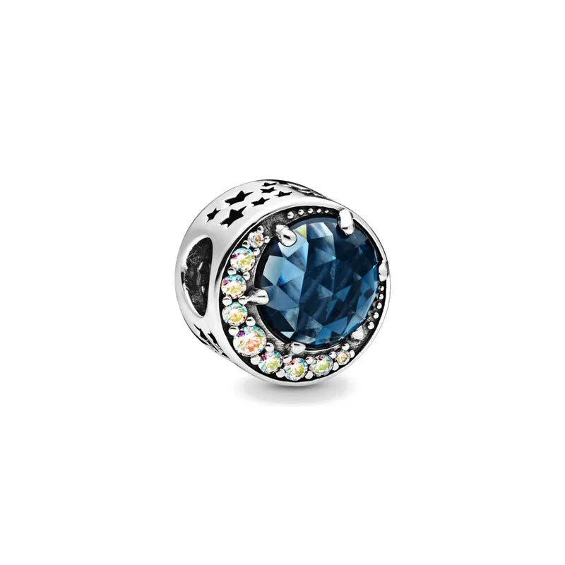 Blue Moon & Stars – 925 Sterling Silver